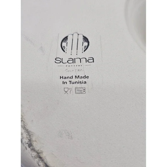 SLAMA  Pottery Since 1965 Blue Multi Color Pan Made In Tunisia - Picture 5 of 10